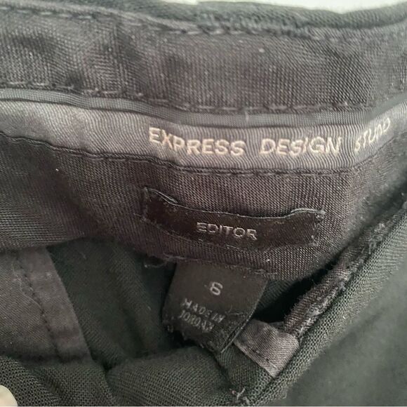 Express Women’s Wide Leg Editor Pants Black size 6 - Picture 3 of 3